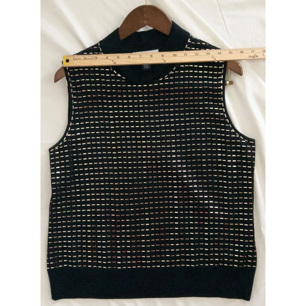 St. John Evening — Tank top | Wool blend Made in Mexico Knitted in USA · Sz L - Picture 6 of 9